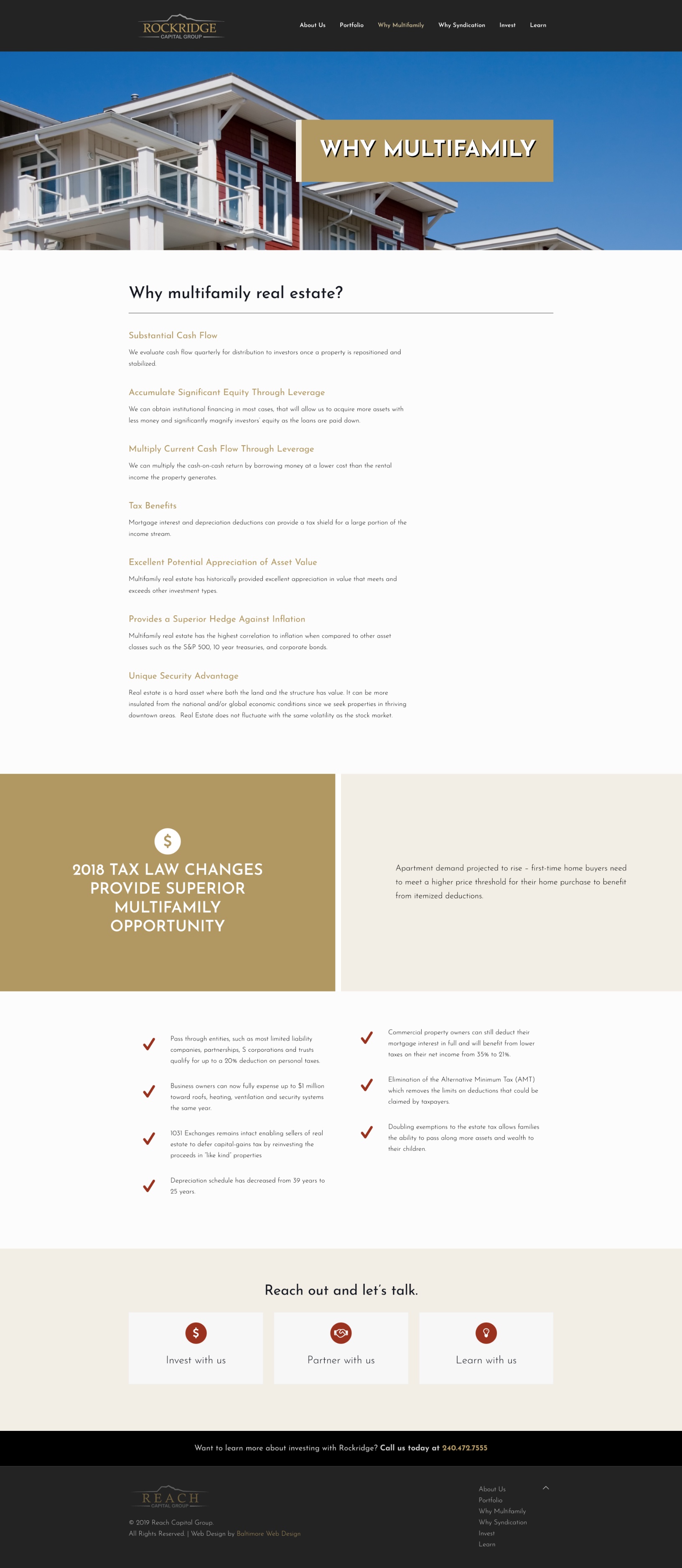 Rockridge Capital Group inner page mockup