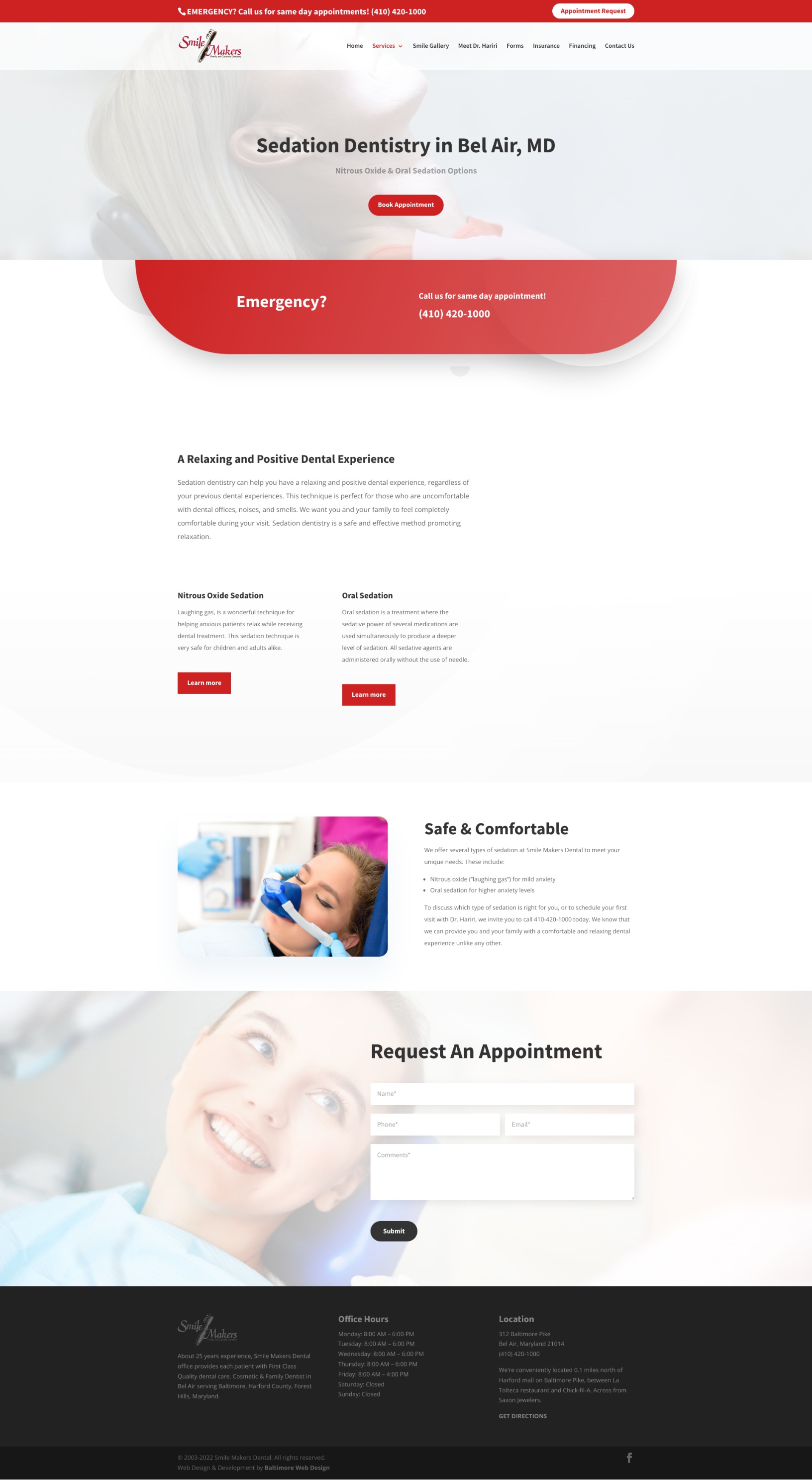 Smile Makers service page mockup